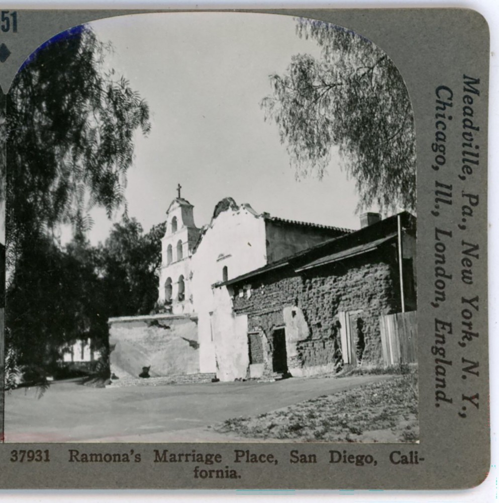 Ramona's Marriage Place San Diego CA Keystone Stereoview