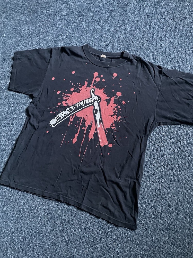 2007 Sweeney Todd Movie Promo T-Shirt Johnny Depp Demon Barber Fleet Men's Large