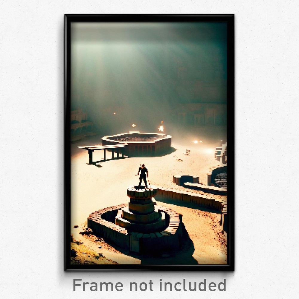 Pixel Art Poster - Nice Pit (8 Bit Psychedelic Trippy Weird Video Game Print)