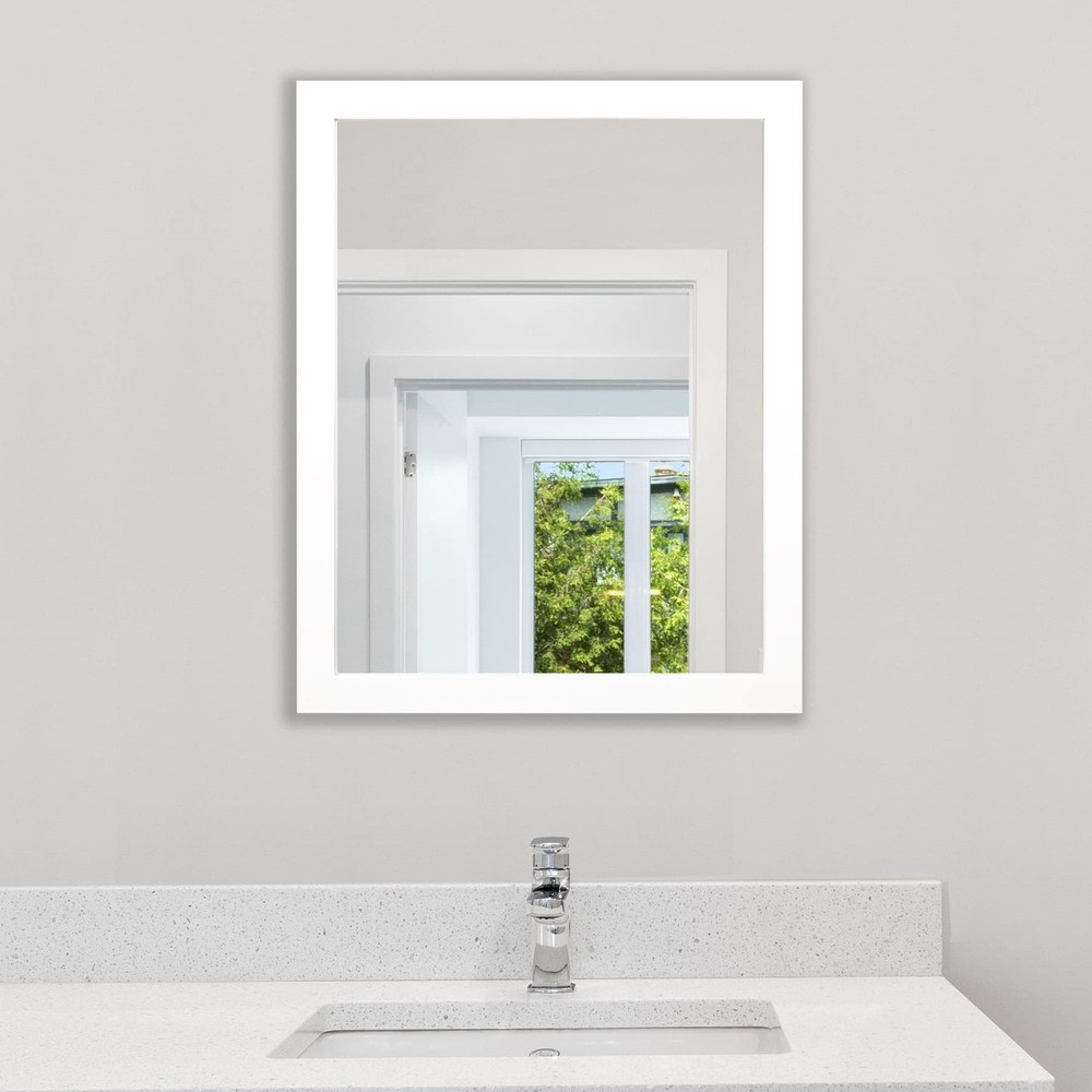 Rectangular Wall Mirror White Bathroom Mirror 16