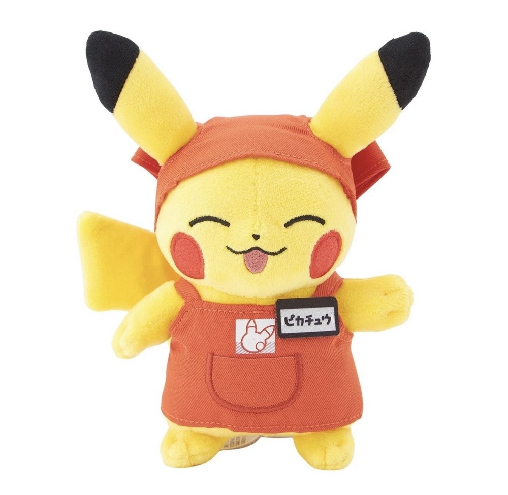 [NEW] Pikachu Plush Stuffed Toy Pikapika Mart Clerk Pokemon Center Japan