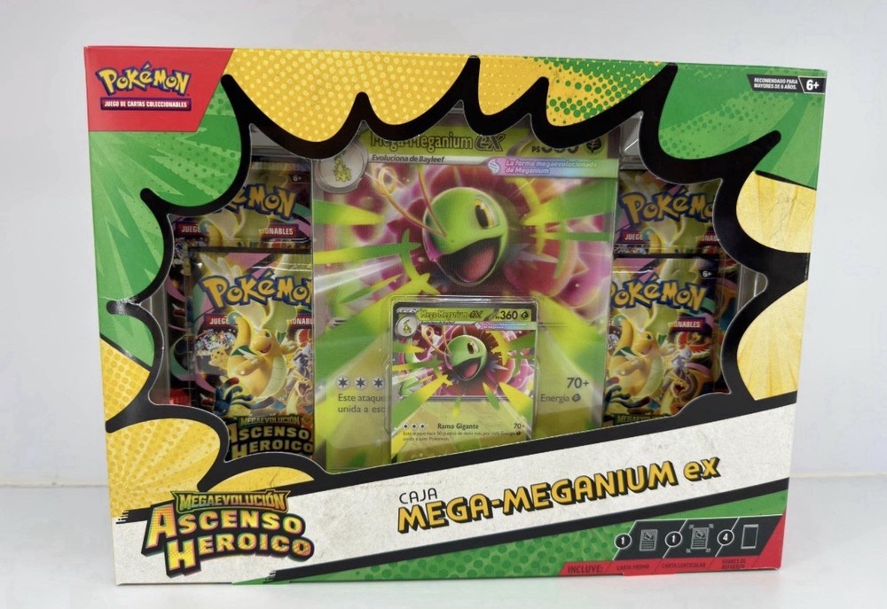 Pokémon TCG: Mega Evolution-Ascended Heroes Mega Meganium ex Box SPANISH VersionAscenso Heroico SPANISH VERSION