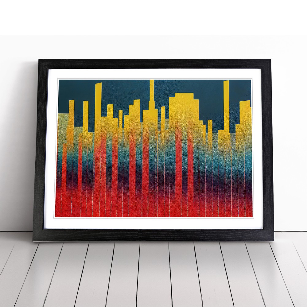 Brilliant Abstract Skyscrapers Wall Art Print Framed Canvas Picture Poster Decor