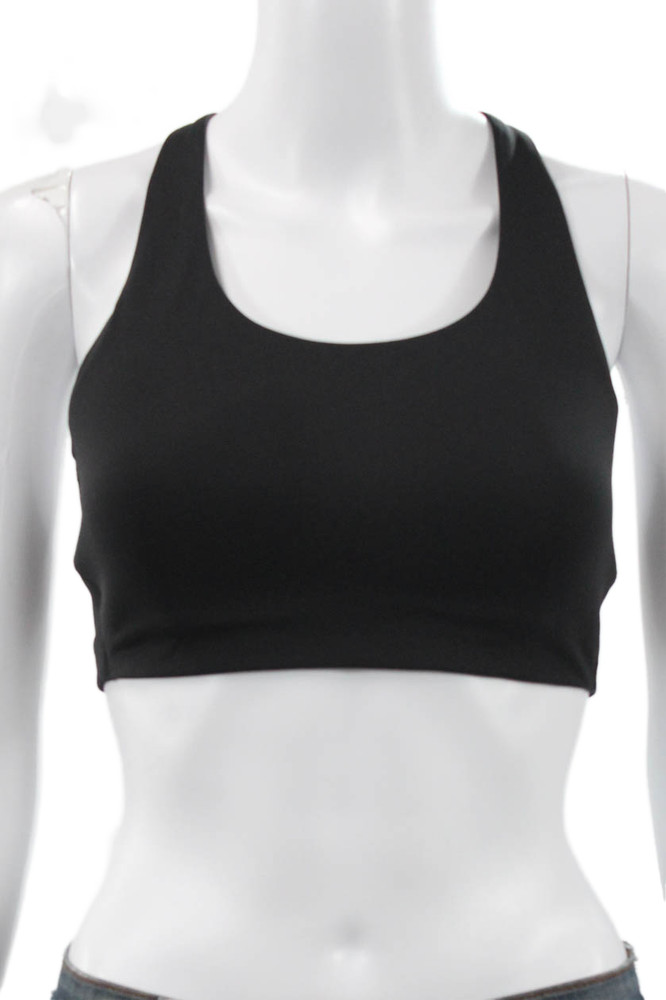 Lululemon Women Black Nylon Scoop Neck Sports Bra Hook & Eye Size MFree Shipping in US $100+ Orders | $6.95 Orders Below