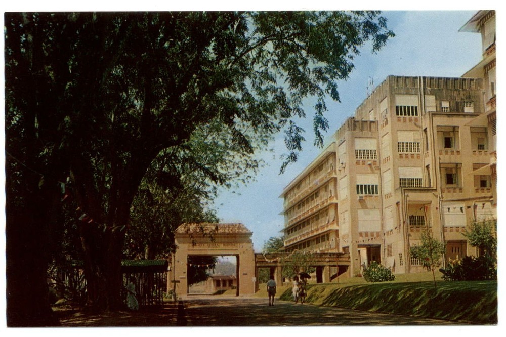 General Hospital Malacca Malaya Malaysia ~ vintage postcard