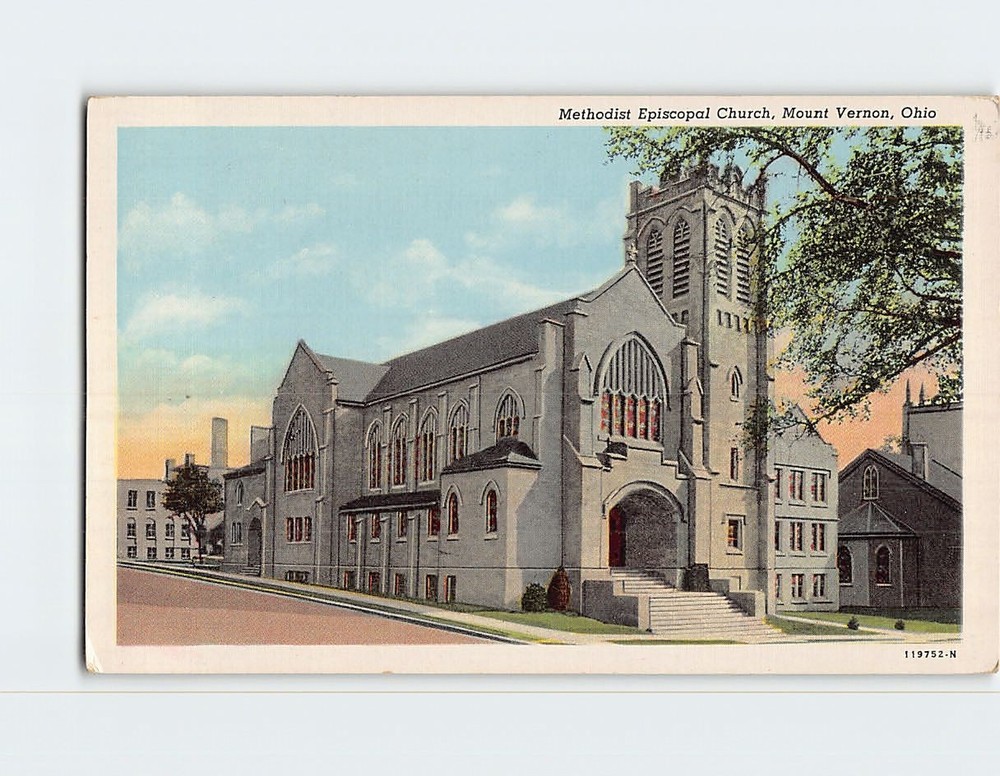 Postcard Methodist Episcopal Church Mount Vernon Ohio USA