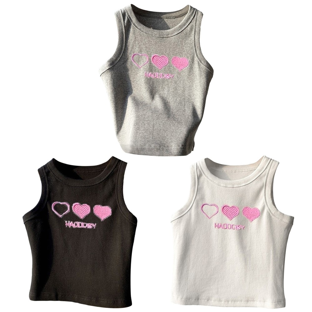 Kids Girls Vest Running Tank Top Sleeveless Tops Summer Ribbed Undershirts Yoga