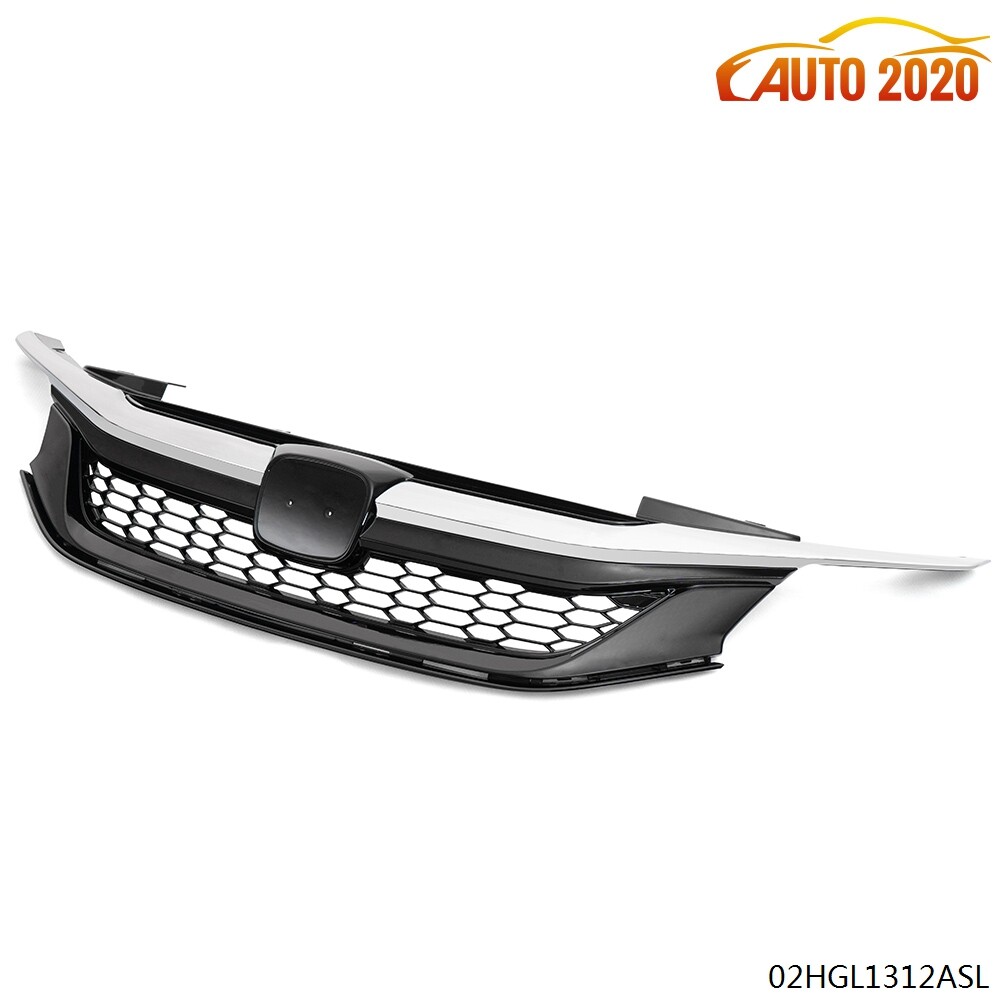 Front Bumper Upper Grill Grille Fit For 2016-2017 Honda Accord Sedan 4 DooR