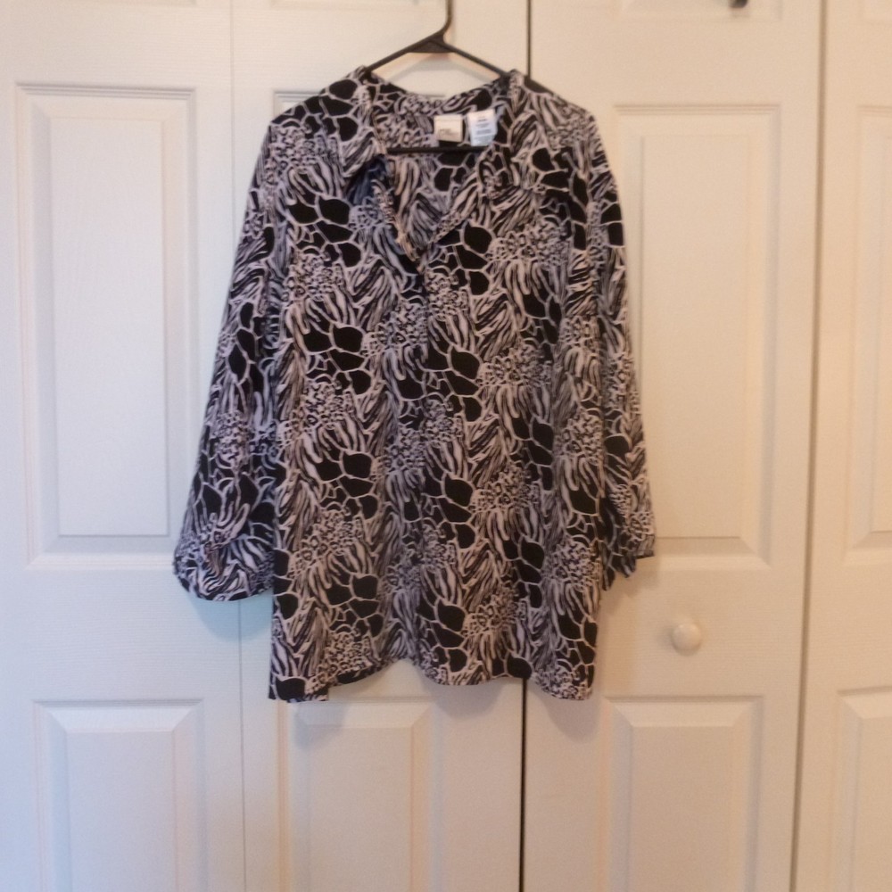 BLOUSE - JMS, Just My Size, 4X (26W/28W), polyester - EUC