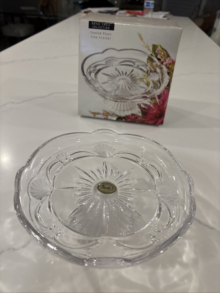 Studio Royal She'll Collection Footed Crystal Plate