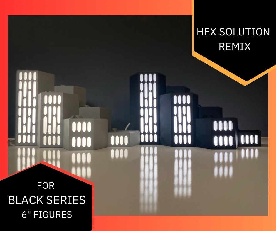 Action Figure Stands 6 Tier Illuminated Scifi Themed Risers For 1:12 Or 6” Scale