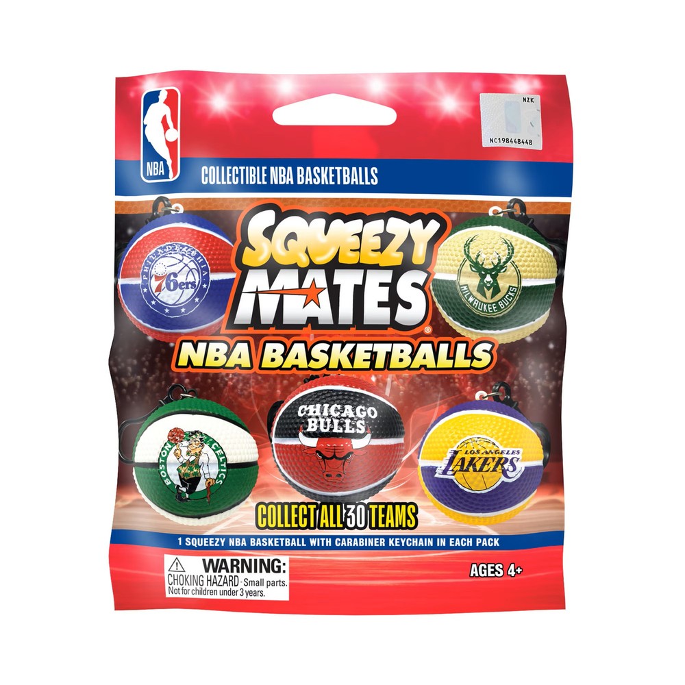 SqueezyMates 2025 NBA Basketball Gravity Feed Figurine Mystery Pack