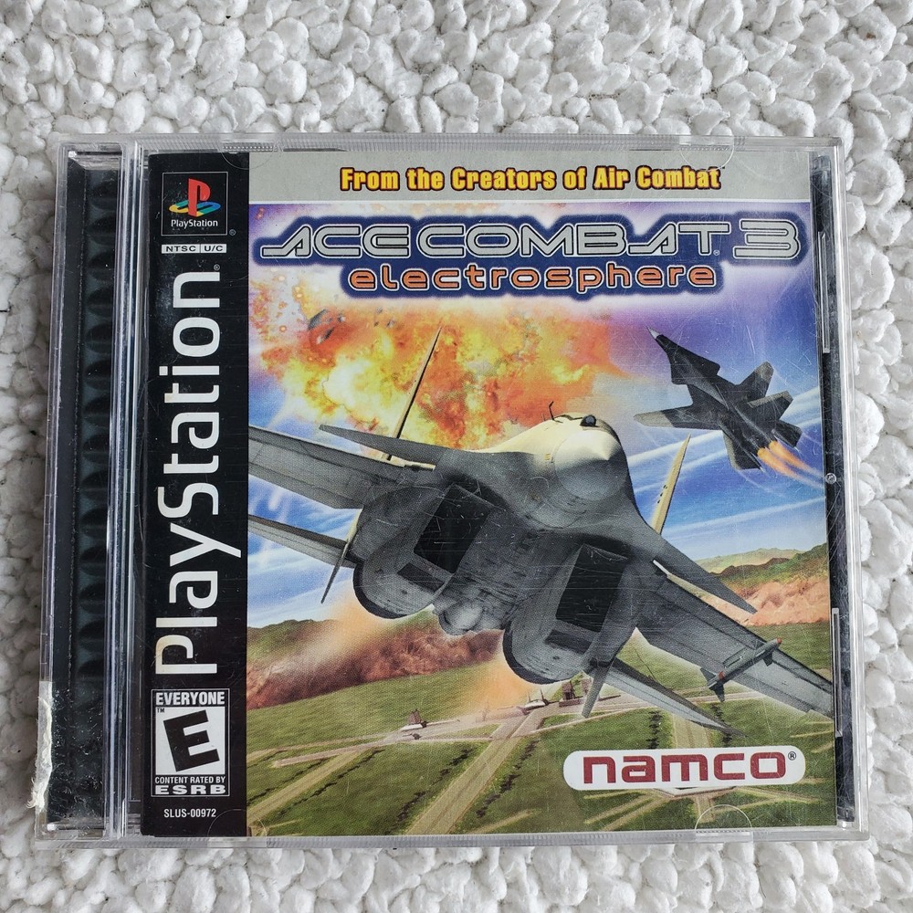 Ace Combat 3 Electrosphere PS1 CIB Complete W Reg Card Sony PlayStation 1 1999-image
