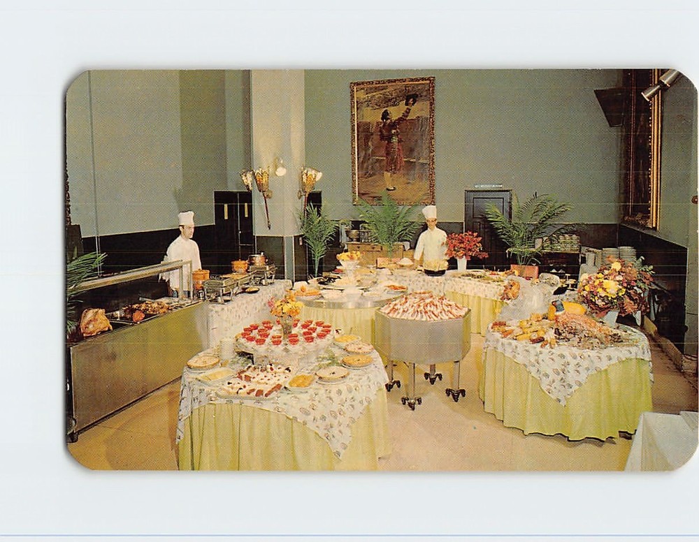 Postcard Smorgasbord in the Dining Room of the Americus Hotel Allentown PA USA