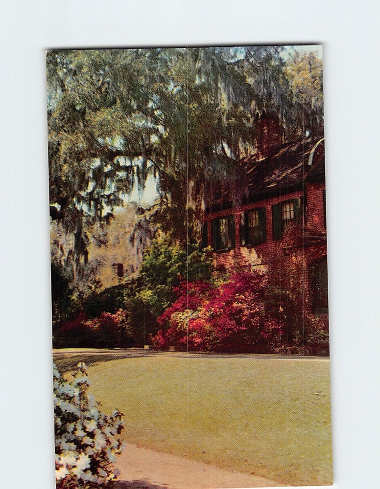 Postcard South Wing Old Garden Mansion Middleton Gardens Charleston SC USA