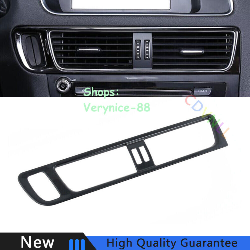 Fit For Audi Q5 2009-2017 Black Steel Car Middle Console Air Outlet Vent Trim 1*