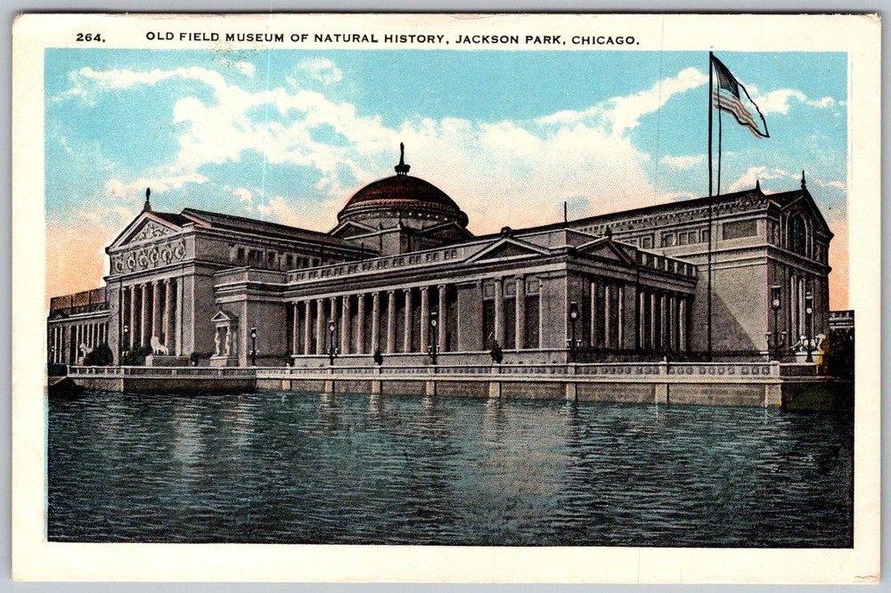 Antique Postcard Old Field Museum Exterior Chicago, IL 1910s