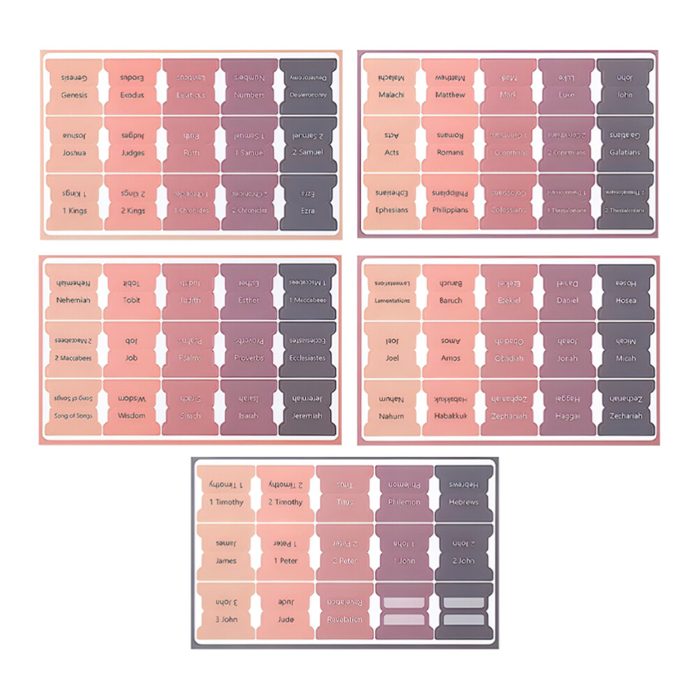 5 Sheets Journals for Women Bookmarks Bible Index Stickers Miss