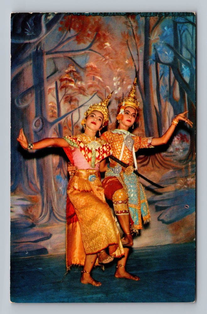 Thailand Bangkok Classical Lady Dancers Standard Post Old Card Vintage Postcard