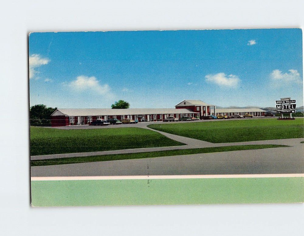 Postcard Green Valley Motel Lexington Virginia USA