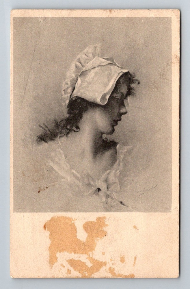 Italy- Portrait Of Young Girl Souvenir Old Postal Card PC View Vintage Postcard