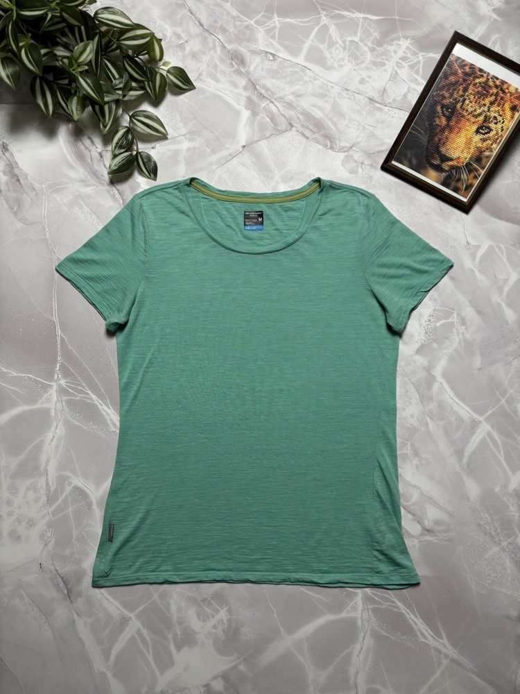 Icebreaker Cool-Lite T-Shirt Merino Wool Lyocell Turquoise Womens Size M