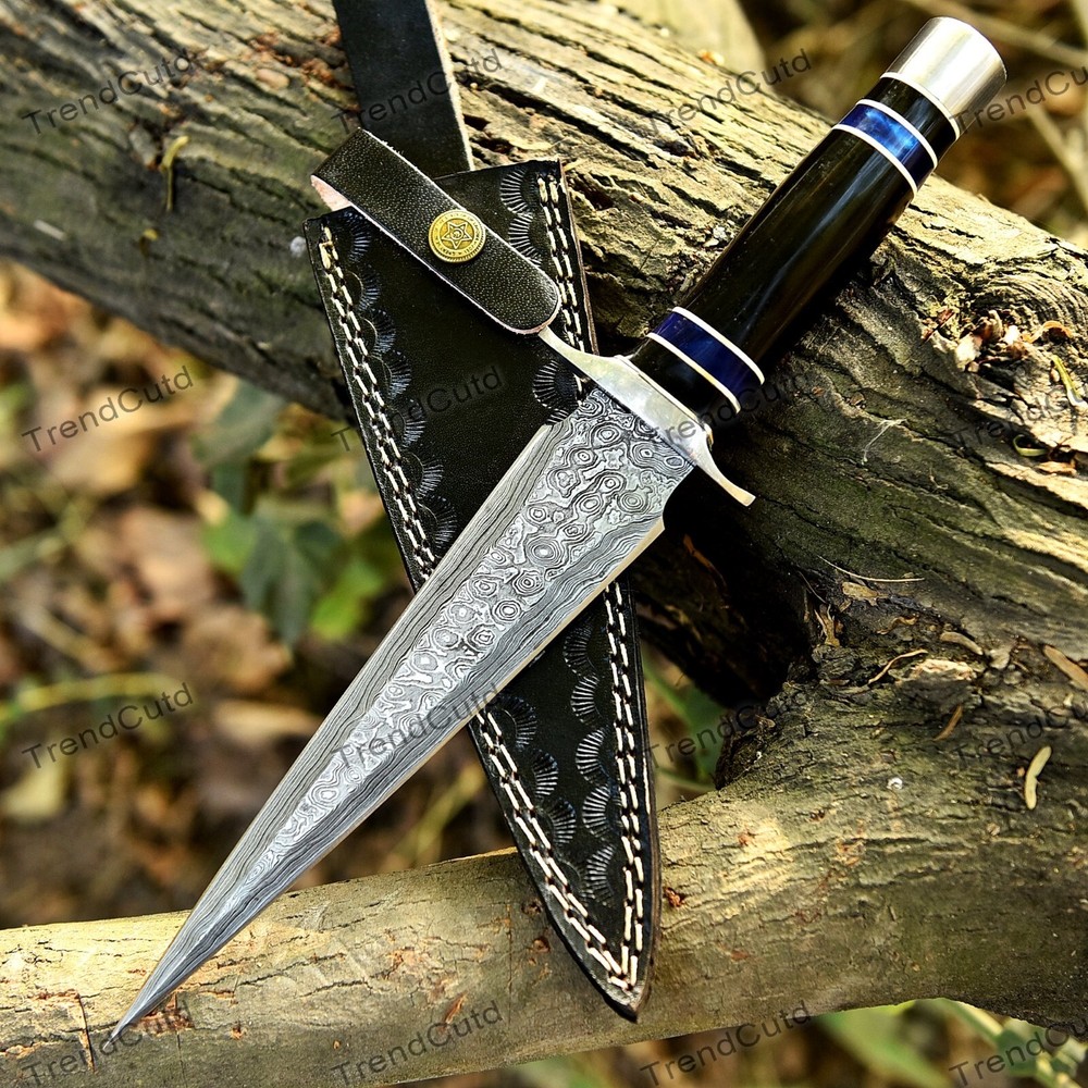 Custom Damascus Steel Hunting Knife with Resin Handle HA14