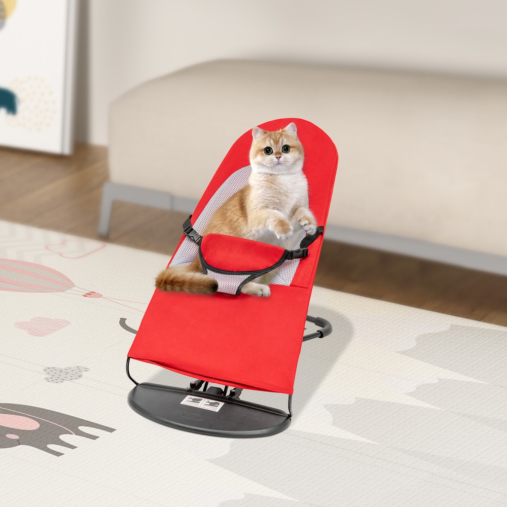 Portable Pet Rocking Chair for Cats and Dogs - Cozy Snoring Bed Rest Accessory