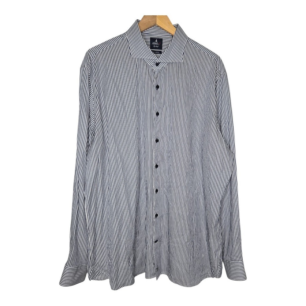 Johnnie-O Mens Mens Wake Blue Striped Top Shelf Judes Button Down Shirt Size XXL