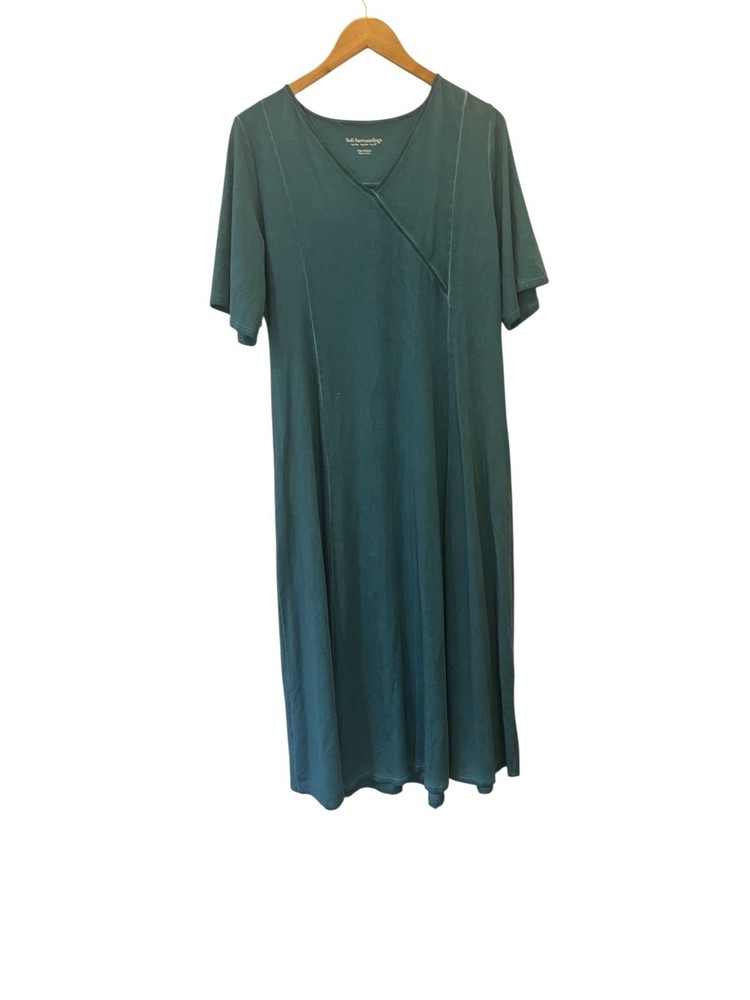 Soft Surroundings Size medium Blue Cotton Summer Midi Dress Hem