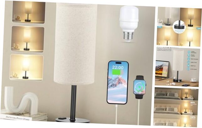 Beige Touch Table Lamp for Bedroom - 3 Way 14