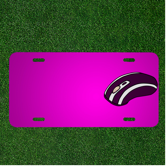 Custom Car License Plate with Personalized Names for Mouse or Computer