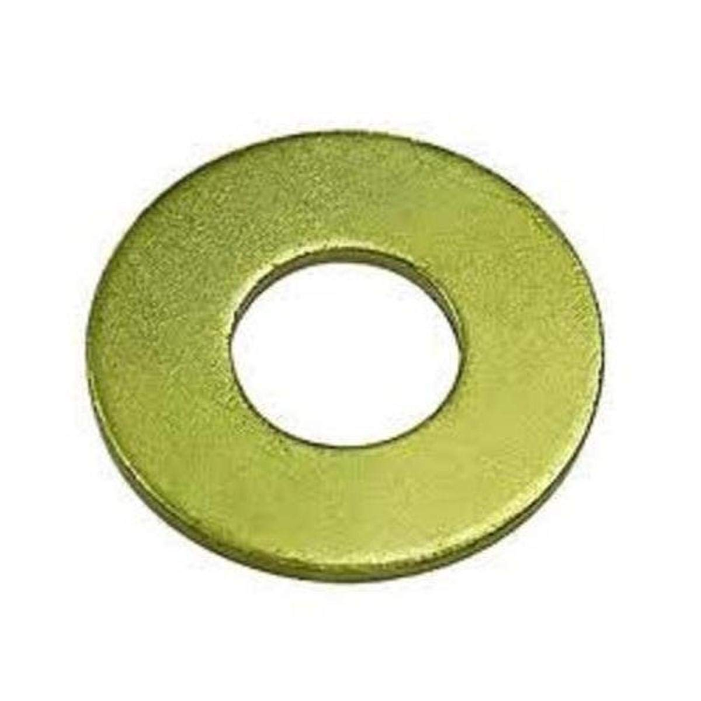 Steel Flat Washer, Zinc Yellow Chromate Plated Finish, Grade 8, ASM