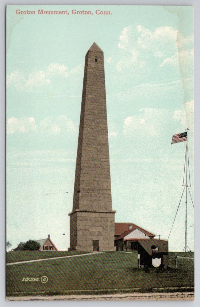 Groton Monument Connecticut CT Souvenir Postcard E.A. Bardo Early 1900s