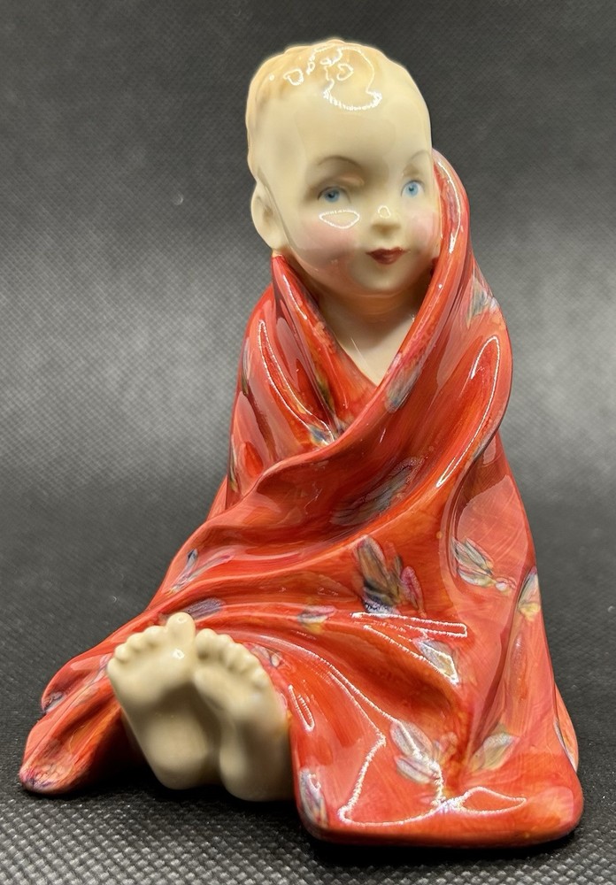 Royal Doulton Figurine This Little Pig H.N. 1793- Baby Wrapped in Red Blanket