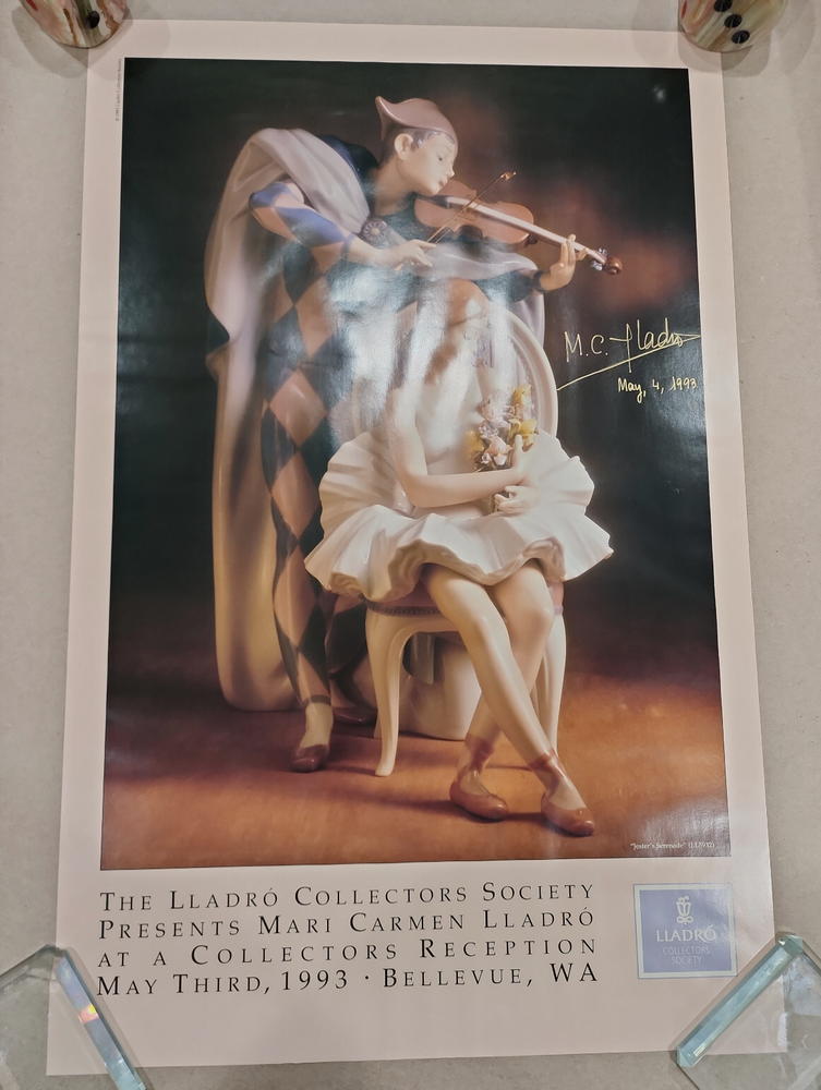 Mari Carmen Lladro Signed Collector Society Poster 24.5x16 Autographed Art
