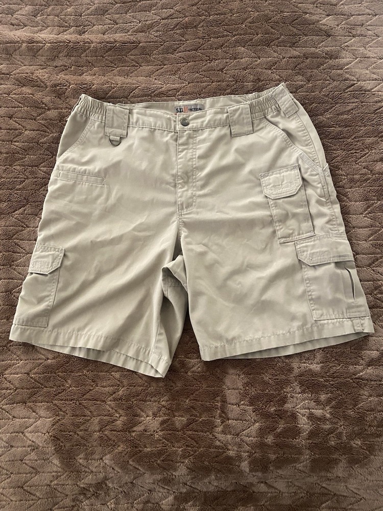 5.11 Tactical Series Men's Cargo Shorts Khaki Size 36 Ripstop Utility Pockets