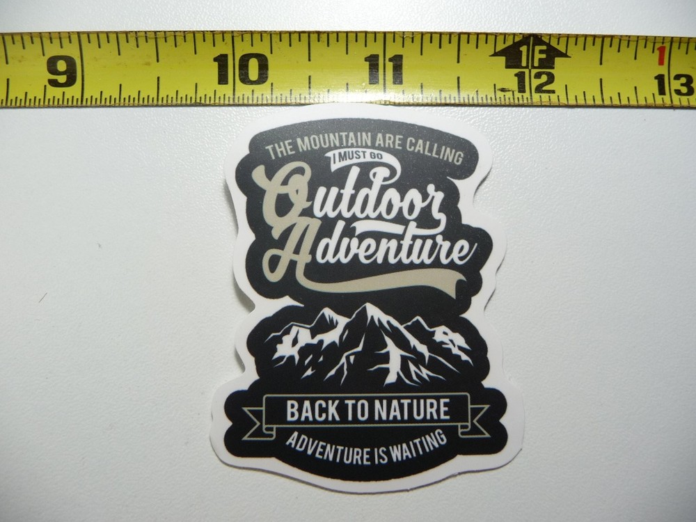 Back to Nature Decal Sticker for Hiking Camping Woods Outdoor Adventure