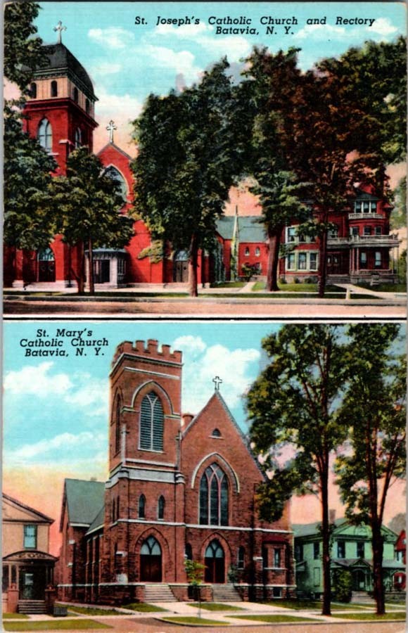 Batavia New York NY : CHURCH SCENE m/14 BA9484