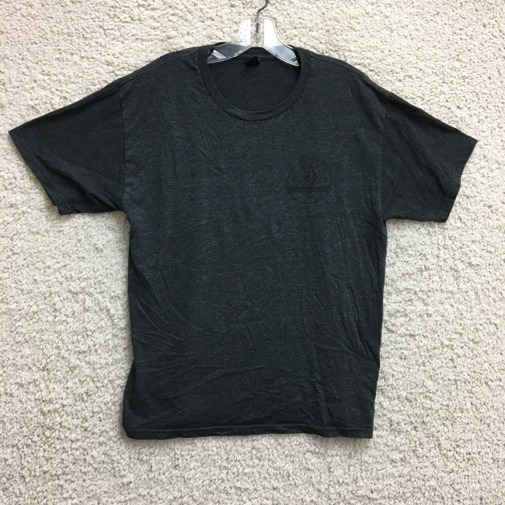 Volcom Shirt Large Adult Gray Heather Crewneck Short Sleeve Casual Tee Mens L