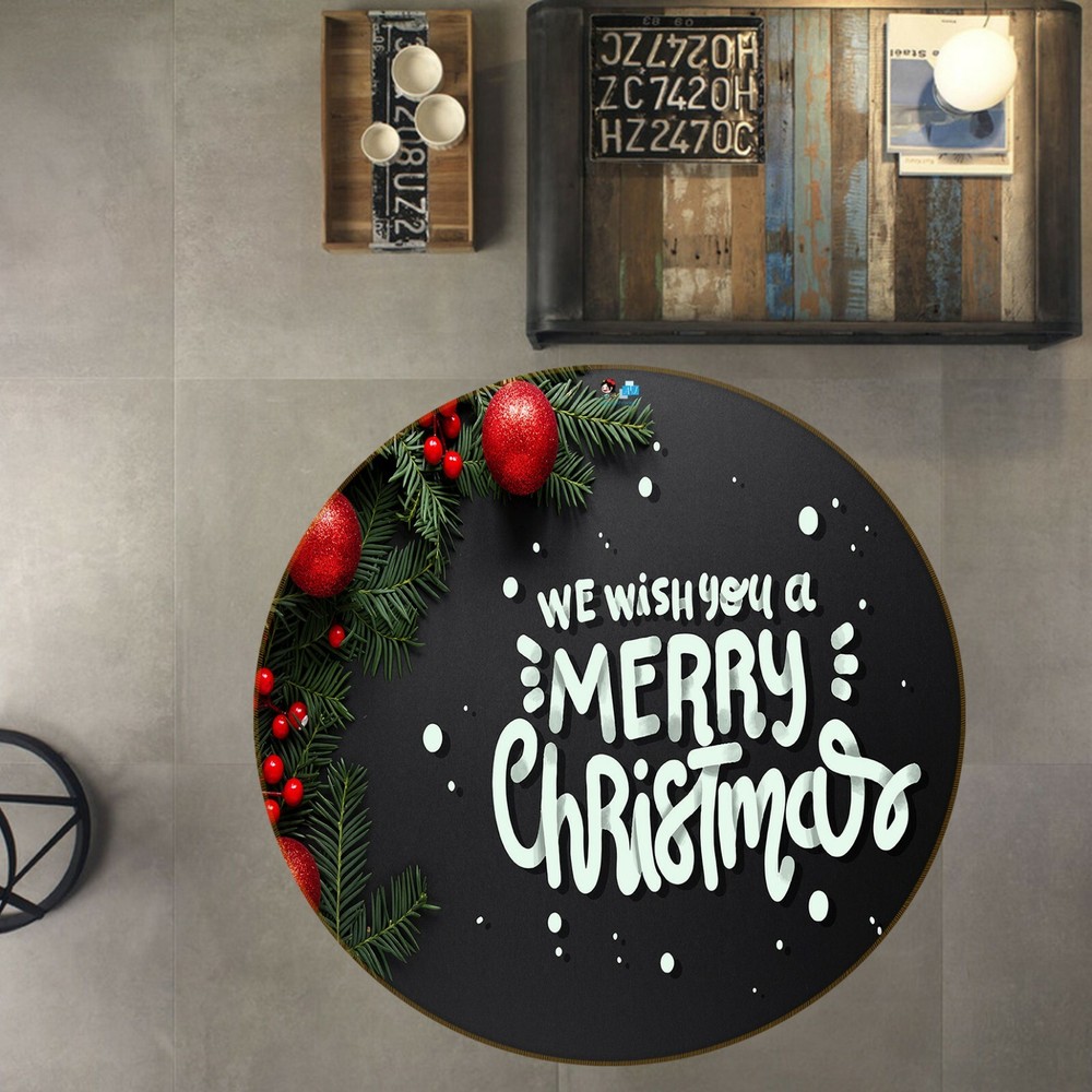 3D Merry Christmas NAO4364 Game Rug Mat Elegant Photo Carpet Mat Fay
