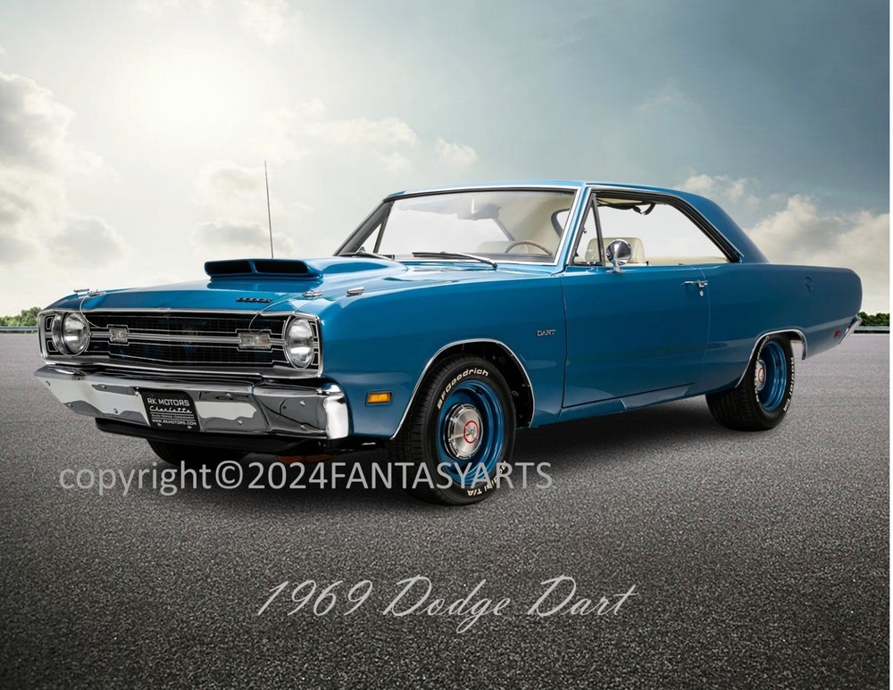 1969 Dodge Dart Muscle Car Premium Glossy Photo Print 8.5