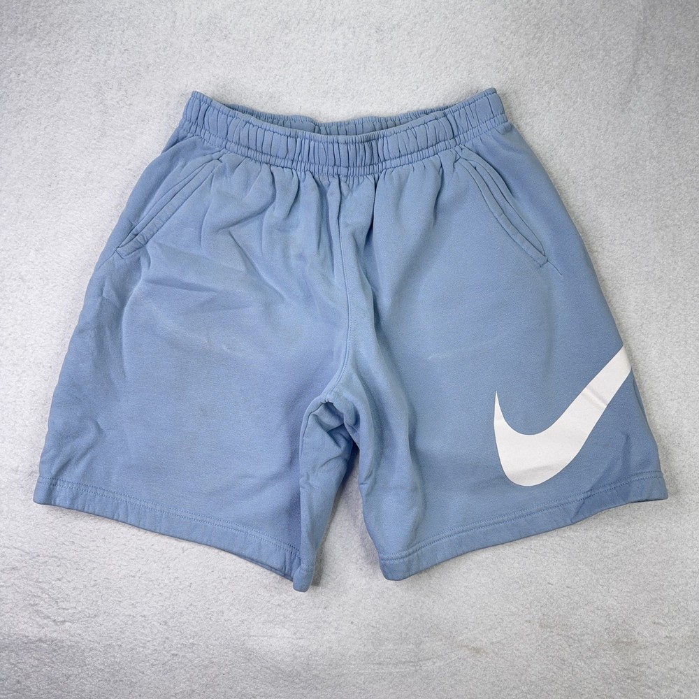 Nike Men's Club Fleece Shorts Medium Light Blue BV2721 Pockets Gym Athleisure
