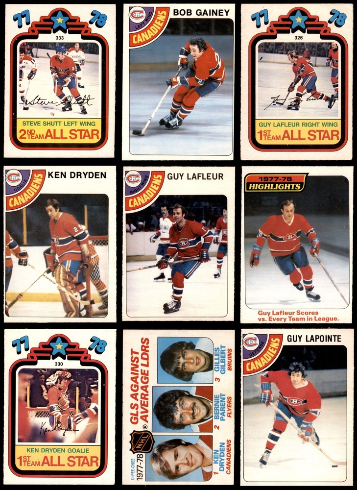 1978-79 O-Pee-Chee Canadiens Near Team Set 3.5 - VG+ 6037808 (32 / 35 cards)