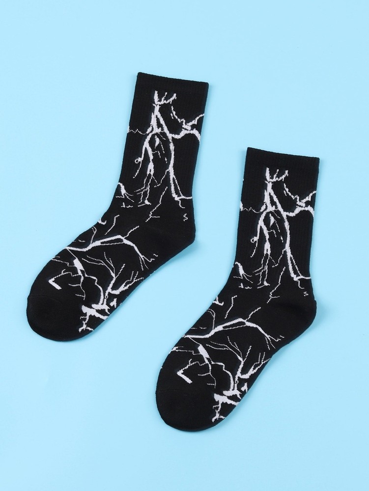 Abstract Graphic Crew Socks Silly Socks for Men Funky Socks Funny Socks Novelty-image