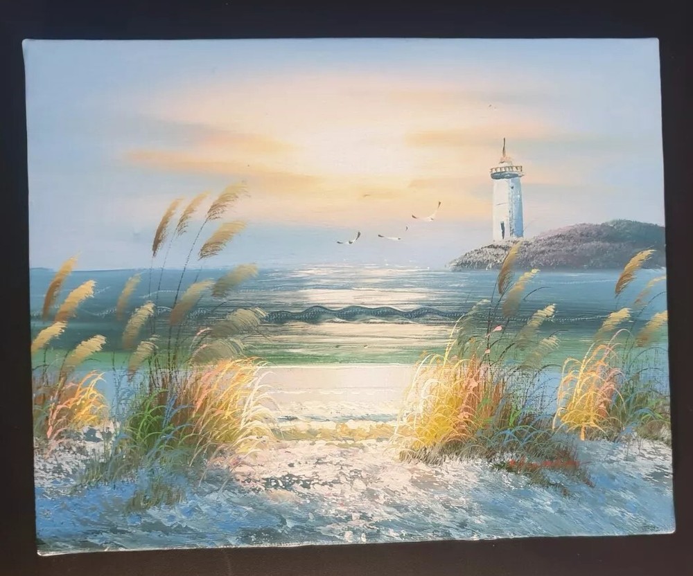 8 x 10 oil painting on canvas Signed By Unknown Artist