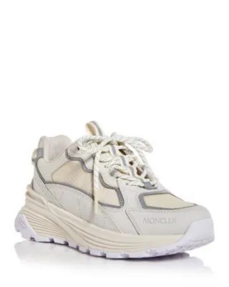 Moncler Men’s Lite Runner Low Top Sneaker Natural/Slvr Size 42/US 9 (MSRP $595)