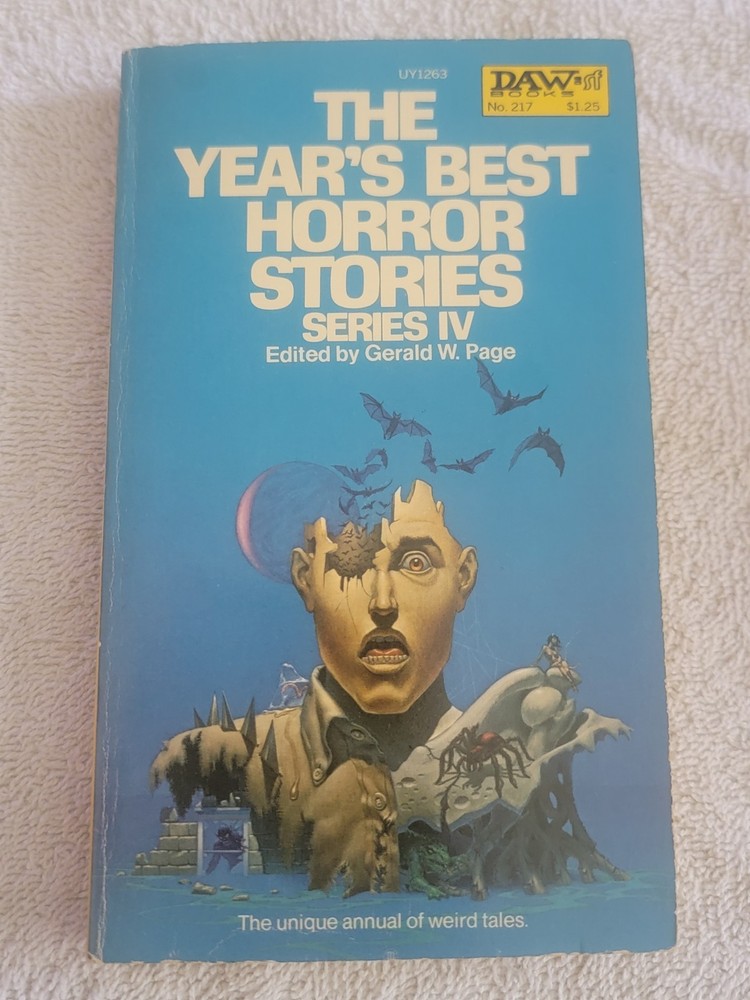 YEAR'S BEST HORROR STORIES IV DAW 1976 1st Ed. PB Lumley Campbell Long. Like New