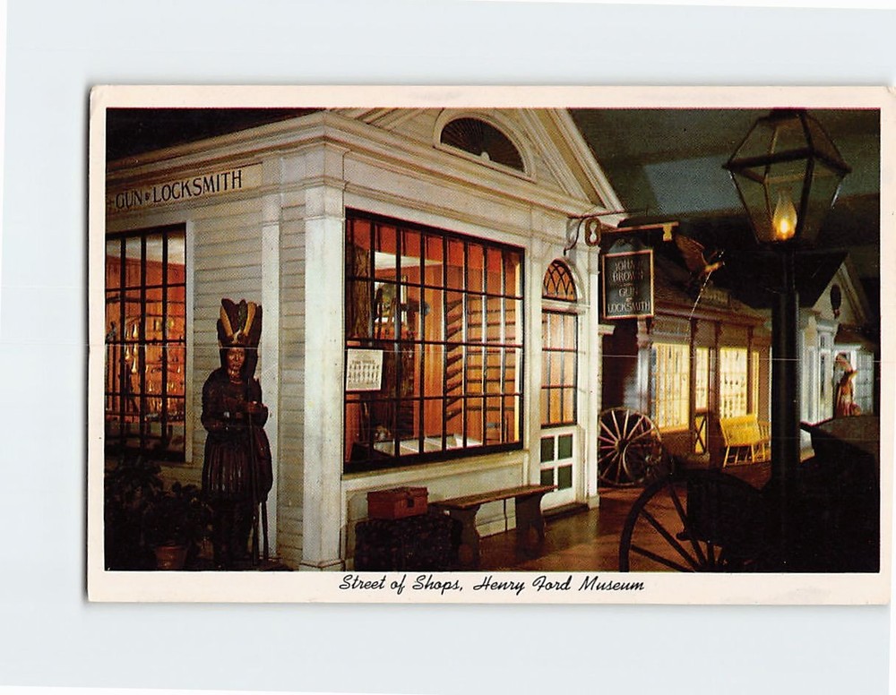 Postcard Street of Shops Henry Ford Museum Dearborn Michigan USA