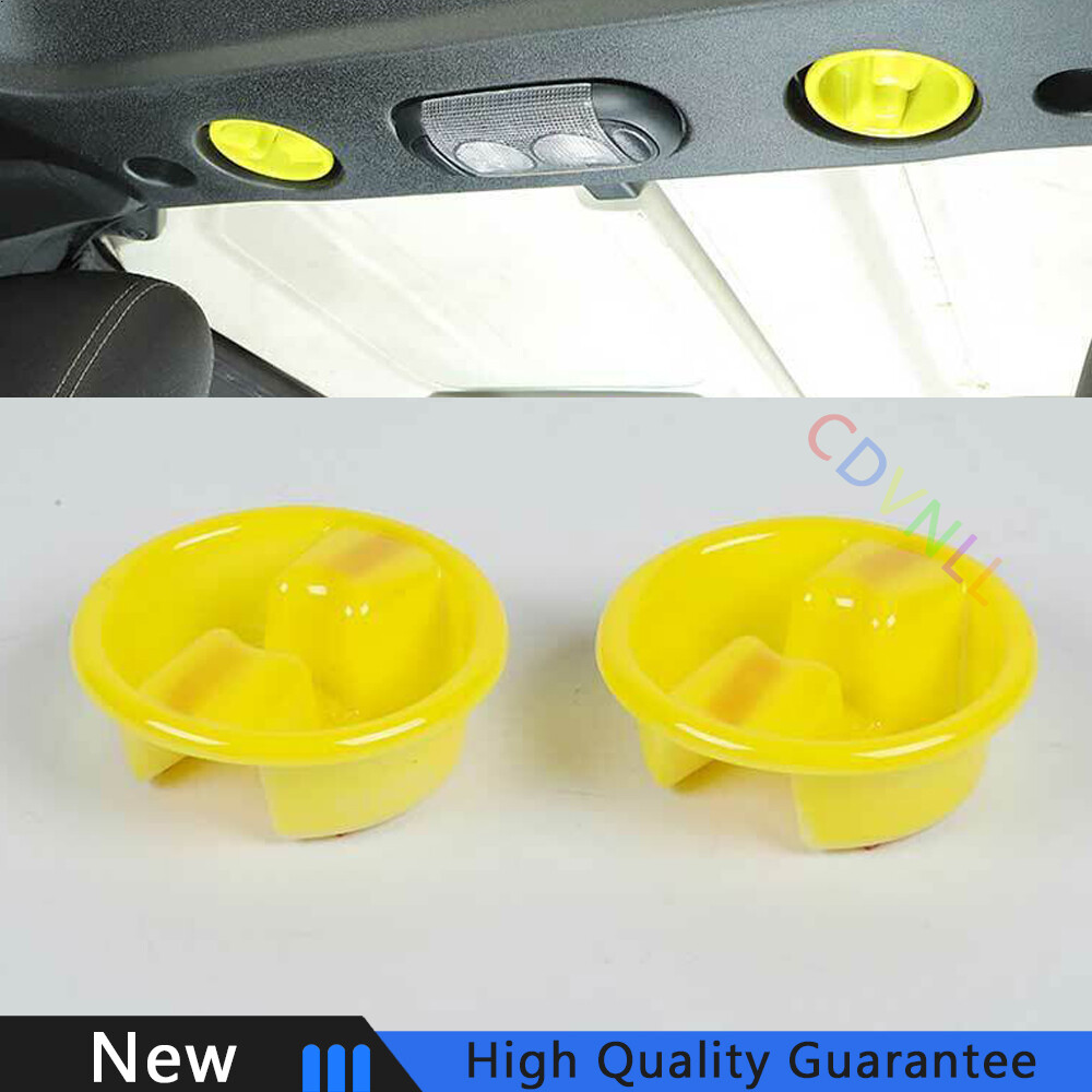 Fit For Jeep Wrangler JK 2007-2017 Bright Yellow Car Car Roof Knob Cover Trim 2*
